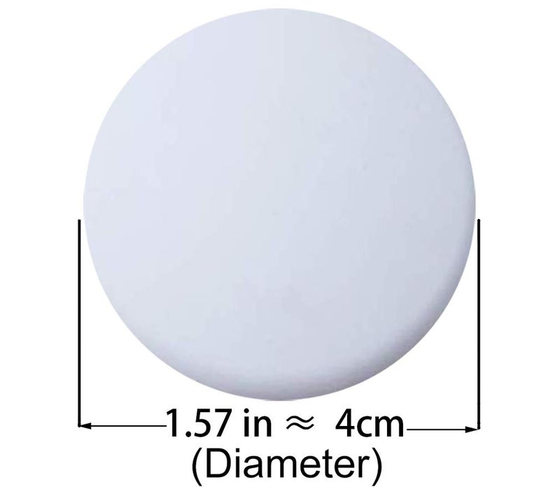 Xfenvs Door Knob Wall Shield, 6PCS White Round Soft Rubber Wall Protector Self Adhesive Door Handle Bumper (Small Round 1.57 Inch 6PCS, White) - Image 2